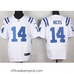 Charming Nike Indianapolis Colts 14 Hakeem Nicks White Elite NFL Jersey
