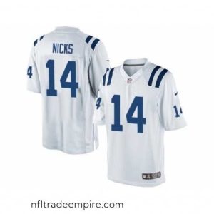 Enchanting Nike Indianapolis Colts 14 Hakeem Nicks White Limited NFL Jersey