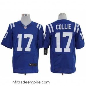 Gorgeous Nike Indianapolis Colts 17 Austin Collie Blue Elite NFL Jersey