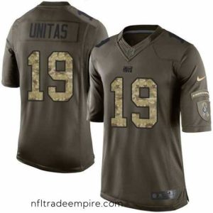 Superb Nike Indianapolis Colts #19 Johnny Unitas Green 27 27s Stitched NFL Limited Salute To Service Jersey