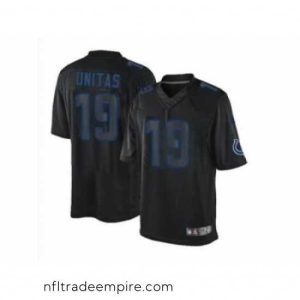 Charming Nike Indianapolis Colts 19 Johnny Unitas black Limited Impact NFL Jersey