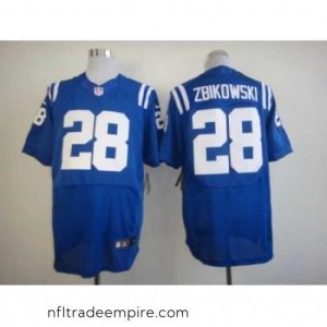 Alluring Nike Indianapolis Colts 28 Tom Zbikowski blue Elite NFL Jersey