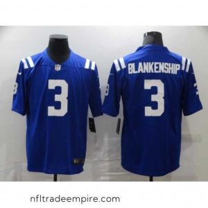 Stunning Nike Indianapolis Colts 3 Rodrigo Blankenship Blue Vapor Untouchable Limited Jersey