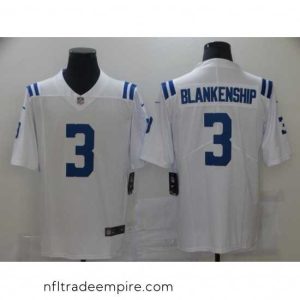 Superb Nike Indianapolis Colts 3 Rodrigo Blankenship White Vapor Untouchable Limited Jersey