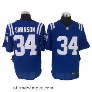 Exquisite Nike Indianapolis Colts 34 Daxton Swanson Blue Elite NFL Jerseys