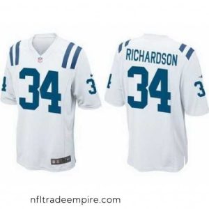 Alluring Nike Indianapolis Colts 34 Trent Richardson White Game NFL Jersey
