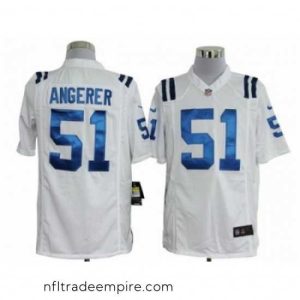 Stunning Nike Indianapolis Colts 51 Pat Angerer white Game NFL Jersey