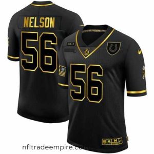 Delightful Nike Indianapolis Colts 56 Quenton Nelson Black Gold 2020 Salute To Service Limited Jersey