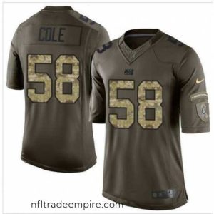 Alluring Nike Indianapolis Colts #58 Trent Cole Green 27s Stitched NFL Limited Salute to Service Jersey