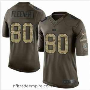 Superb Nike Indianapolis Colts #80 Coby Fleener Green 27s Stitched NFL Limited Salute to Service Jersey