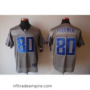 Stunning Nike Indianapolis Colts 80 Coby Fleener Grey Elite Shadow NFL Jersey