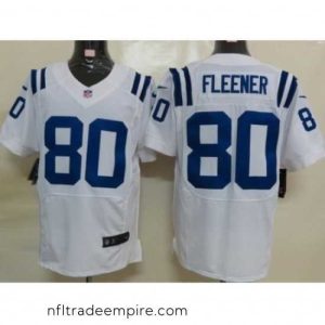 Magnificent Nike Indianapolis Colts 80 Coby Fleener White Elite NFL Jersey