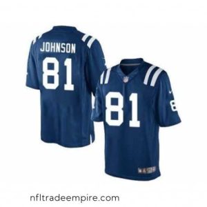 Delightful Nike Indianapolis Colts 81 Andre Johnson Blue Game NFL Jersey