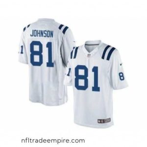 Superb Nike Indianapolis Colts 81 Andre Johnson White Game NFL Jersey