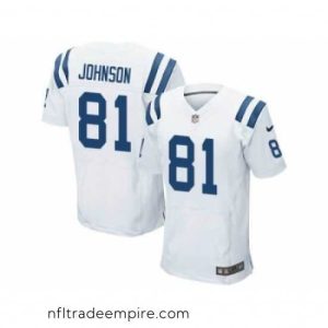 Gorgeous Nike Indianapolis Colts 81 Andre Johnson white Elite NFL Jersey