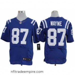 Irresistible Nike Indianapolis Colts 87 Reggie Wayne Blue Elite NFL Jersey