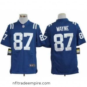 Gorgeous Nike Indianapolis Colts 87 Reggie Wayne Blue Game NFL Jersey