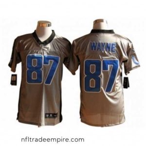 Magnificent Nike Indianapolis Colts 87 Reggie Wayne Grey Elite Shadow NFL Jersey