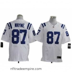 Magnificent Nike Indianapolis Colts 87 Reggie Wayne White Elite NFL Jersey