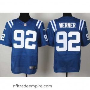 Superb Nike Indianapolis Colts 92 Bjoern Werner Blue Elite NFL Jersey