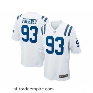 Gorgeous Nike Indianapolis Colts 93 Dwight Freeney White Game NFL Jersey