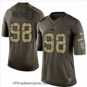 Superb Nike Indianapolis Colts #98 Robert Mathis Green 27s Stitched NFL Limited Salute to Service Jersey