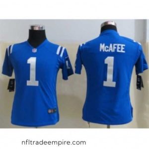 Charming Nike Indianapolis Colts #1 Mcafee Blue Jerseys