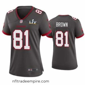 Enchanting Antonio Brown Buccaneers Pewter Super Bowl Lv Game Jersey