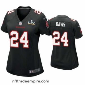 Stunning Carlton Davis Buccaneers Black Super Bowl Lv Game Fashion Jersey