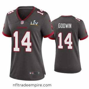 Magnificent Chris Godwin Buccaneers Pewter Super Bowl Lv Game Jersey