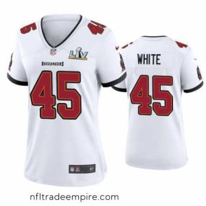 Magnificent Devin White Buccaneers White Super Bowl Lv Game Jersey