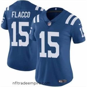 Alluring Indianapolis Colts 15 Joe Flacco Blue Vapor Stitched Jersey
