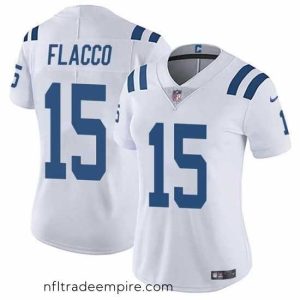 Charming Indianapolis Colts 15 Joe Flacco White Vapor Stitched Jersey
