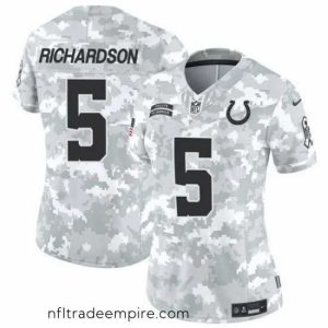 Superb Indianapolis Colts 5 Anthony Richardson 2024 F.U.S.E Arctic Camo Salute To Service Limited Stitched Jersey