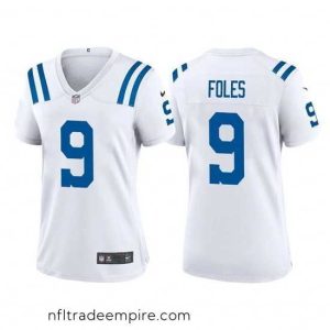 Magnificent Indianapolis Colts 9 Nick Foles White Stitched Game Jersey 28Run Small 2