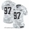 Stunning Indianapolis Colts 97 Laiatu Latu 2024 F.U.S.E Arctic Camo Salute To Service Limited Stitched Jersey
