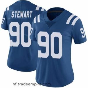 Alluring Indianapolis Colts Grover Stewart 90 Blue Vapor NFL Limited Jersey