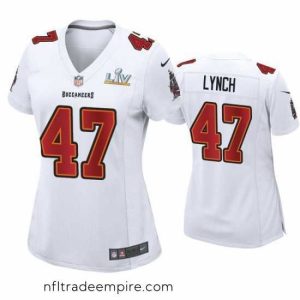 Irresistible John Lynch Buccaneers White Super Bowl Lv Game Fashion Jersey