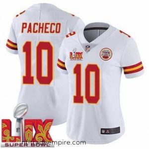 Stunning Kansas City Chiefs Isiah Pacheco #10 White 2024 2025 Super Bowl LIX F.U.S.E Stitched Jersey