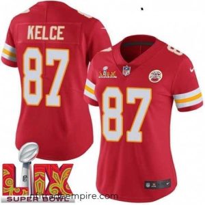 Delightful Kansas City Chiefs Travis Kelce #87 Red 2024 2025 Super Bowl LIX F.U.S.E Stitched Jersey