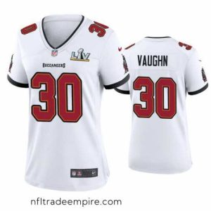 Magnificent Ke'Shawn Vaughn Buccaneers White Super Bowl Lv Game Jersey