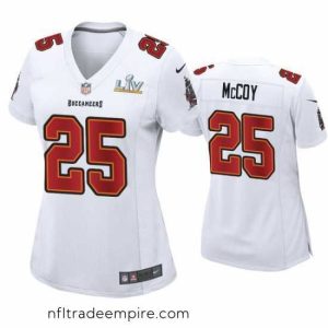 Charming Lesean Mccoy Buccaneers White Super Bowl Lv Game Fashion Jersey