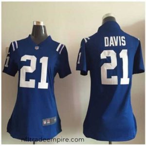 Exquisite New Colts #21 Vontae Davis Royal Blue Team Color Stitched NFL Elite Jersey