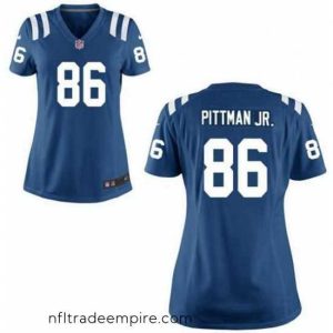 Stunning Nike Colts 86 Michael Pittman Jr. Blue Vapor Limited Stitched NFL Jersey