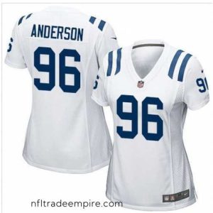 Stunning Nike Colts #96 Henry Anderson White Stitched NFL Elite Jersey
