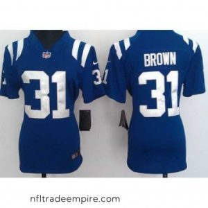 Alluring Nike Indianapolis Colts 31# Donald Brown Blue Nike NFL Jerseys