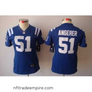 Stunning Nike Indianapolis Colts 51# Pat Angerer Blue Color[NIKE LIMITED Jersey]