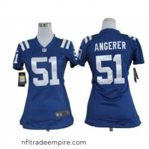 Superb Nike Indianapolis Colts 51# Pat Angerer Blue Nike NFL Jerseys