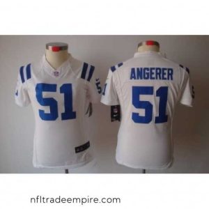 Charming Nike Indianapolis Colts 51# Pat Angerer White[Women's NIKE LIMITED Jersey]