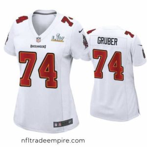 Superb Paul Gruber Buccaneers White Super Bowl Lv Game Fashion Jersey